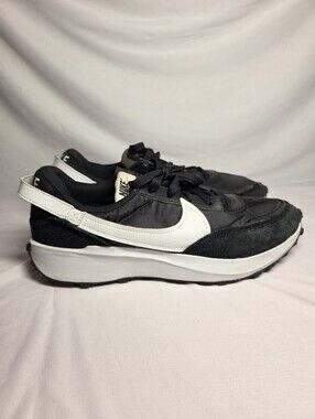 Nike Waffle Debut 'Black White' Running Sneakers Men's Shoe Sz 10 DH9522-001